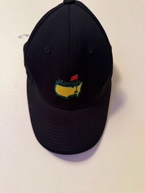 Masters Embroidered Black Golf Cap